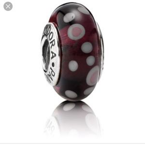 Pandora sterling silver Murano glass charm-Retired
